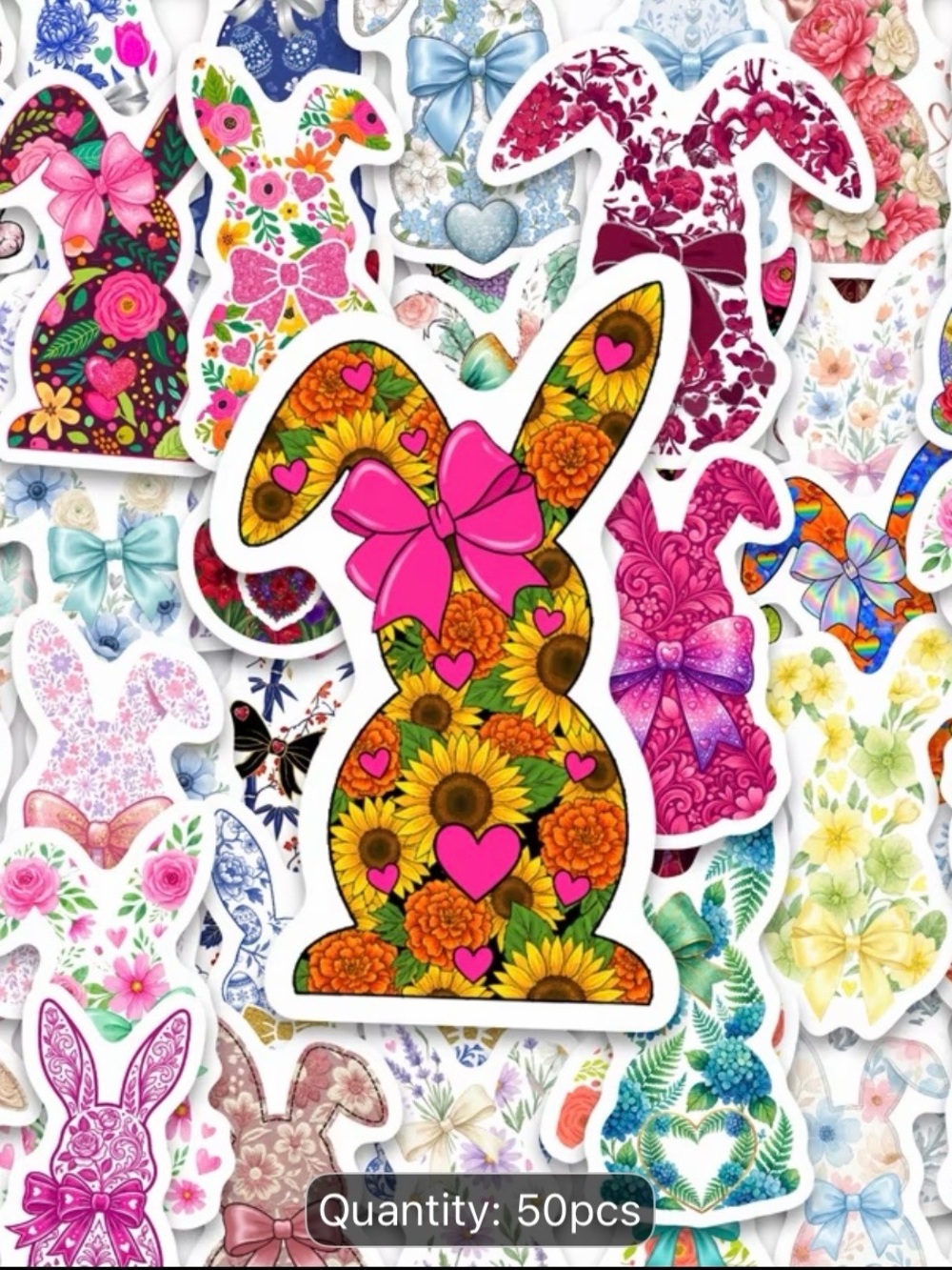 Floral Bunny Sticker Pack